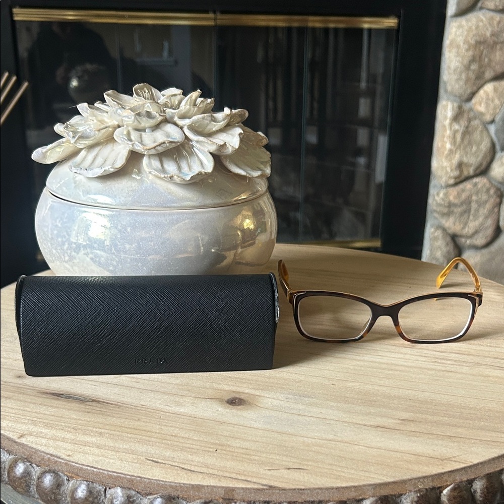 Prada VPR 230 FAL-101 Tortoise Brown Gold Eyeglasses Frames 54-17 140 Italy